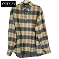 Auralee A26SS01LC Beige SUPER LIGHT WOOL CHECK SHIRT Size 5[Used]