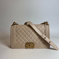 CHANEL BOY25 包粉復古金
