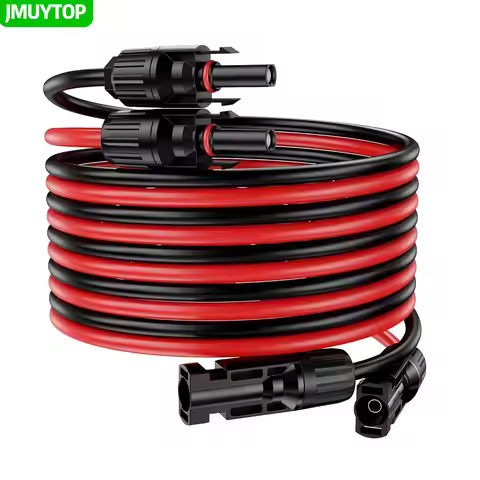 JMUYTOP 10AWG 6mm2 Solar Panel Extension Cable 16FT/5M For Jakery/Renogy/Anker/EF ECOFLOW/ BougeRV P