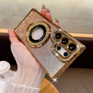 Kim cương lấp lánh cho MagSafe giá đỡ vòng trường hợp cho Samsung Galaxy S25 S24 S23 S22 Ultra Plus