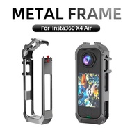 Metal Camera Cage For Insta360 X4 Air X4-Air Action Camera Dual Cold Shoe Mount Expand Housing Frame