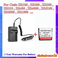 Battery Camera And Charger For Casio ZR100 , ZR200 , ZR300 , ZR310 , ZR400... แบตเตอรี่และแท่นชาร์จแบตเตอรี่ Casio NP-130