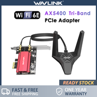 Wavlink 2023 New ax5400m Wifi 6E PCIe card mạng Tri-Band AX210 Bộ chuyển đổi không dây với Bluetooth
