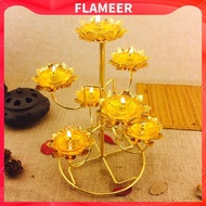 [Flameer] Metal Candle Holder Stand Buddha Butter Lamp Holder Buddha Hall Home Decor