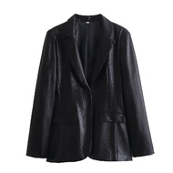 Woman set black blazer and short/after women's blazer and shorts