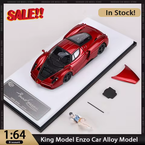 New In Stock King Model 1:64 Enzo Car Alloy Miniature Diecast Ornaments Enzo Custom Toys Kids Gift