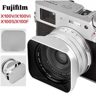 [AVAILABLE HCM] Square aluminum Hood for Fujifilm X100V / X100VI / X100F / X100S camera - silver