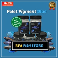 Premium Quality BLUE Pigment Pellets for Channa Predator Fish Food, Blue Pulchra, Stewarti, Andrao V