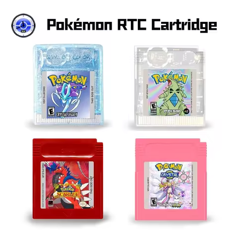 GBC RTC Pokémon Clock Game Card , Cubic Crystal , Digion crystal ,Scarlet，Prism， GBC Pokémon Series 