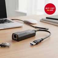 USBRJ453.0,1000 Mbps,WiFi  Penyesuai USB ke RJ45 Gigabit Ethernet 3.0, 1000 Mbps, Sokongan WiFi