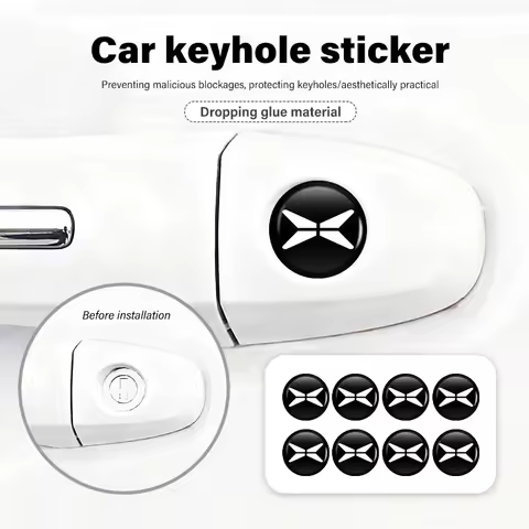 Car Logo Door Lock Eye Sticker Protector Against Dirt Sticker For Xiaopeng Xpeng G6 G7 G9 X9 P7 P7i 