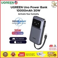 UGREEN Uno Power Bank | Built-In USB-C Cable 10000mAh 30W Fast Charging Powerbank | Original UGREEN 