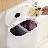 Trash Can Simple Large Capacity Sorting 16L Push Type Trash Can Dry Wet Separation Japanese Style Hu