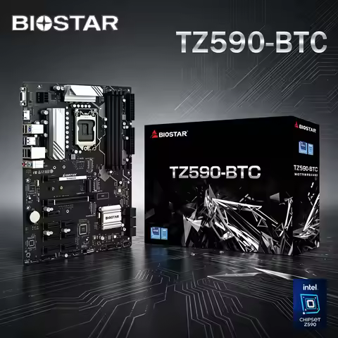 BIOSTAR TZ590-BTC Motherboard LGA 1200 DDR4 Z590 128G M.2 support 11900K 10900K 11700T 10700F 11600K