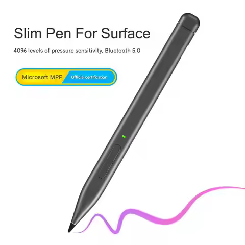 4096 Stylus Slim Pen 2 Compatible with Microsoft Surface Pro X/9/8/7/6/5/4/3 Go 3/2/1 Book 3/2/1 Lap