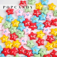 Acrylic Five-pointed Star Printed Beads diy Jewelry Accessories Beaded Mobile Phone Chain Keychain L