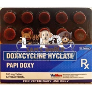 Papi Doxy 100mg Tablet Doxycycline Hyclate Antibacterial for Dog Cat Meds sold per piece