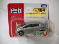 TOMY Tomica Takara No.104 豐田 Toyota Vitz 初貼吸塑 日版