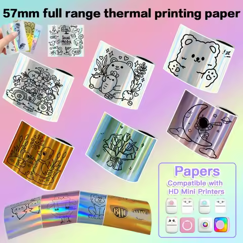 Holographic Thermal Paper Roll (Compatible with 57mm/2.25" Thermal Printers) - Self-Receipts, QR Cod