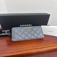 Chanel 19系列 拉鍊灰色中夾