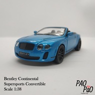 [PaoPao]โมเดลรถเหล็ก Bentley Continental Supersports Convertible ของขวัญ ของเล่น ของสะสม ของแต่งบ้าน ตั้งโชว์ ไขลานวิ่งได้