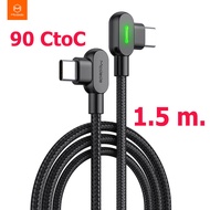 Mcdodo สายชาร์จ PD Type C to Type C แบบ90องศา กำลังไฟสูงสุด60w มีไฟled สำหรับคอเกมส์