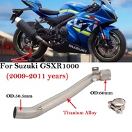 For Suzuki GSXR1000 GSX-R1000 GSXR 1000 K9 K10 2009 - 2011 Motorcycle Exhaust Escape Muffler Mid Tit