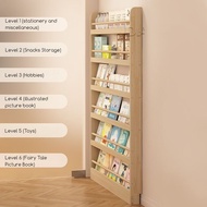 Thin Shelf Solid Wood Book Shelf Kids Book Shelf Baby Book Shelf Narrow Shelf Storage Rack