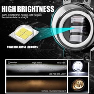 New

 3.5 inch White Amber H11/H8/H9 LED Fog Lamp Flat Driving Beam For Toyota 4Runner Camry Corolla