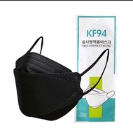 หน้ากากผ้า ผ้าปิดจมูกเกาหลี KF94 แบบ 3D ของแท้ สีดำ 1แพ็ก 10 ชิ้น