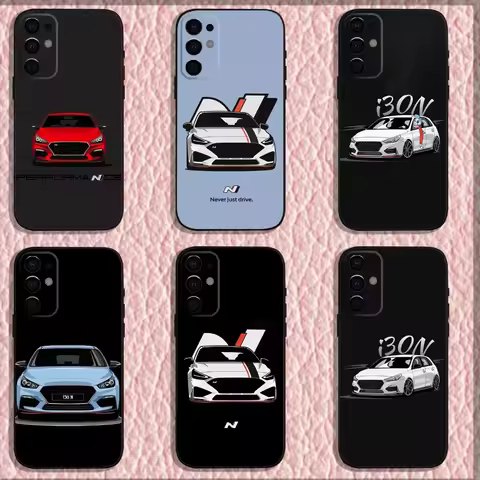 Blue Red Sports Car I-I30N Phone Case For Samsung S24,S21,S22,S23,S30,Ultra,S20,Plus,Fe,Lite,Note,10