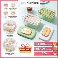 Lazy Silicone Ice Maker | Ice Mold Box | Ice Storage Box with Lid | Quick Release Ice Cube Tray With Ice Scraper