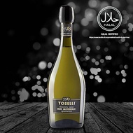 Bosca Toselli Non-Alcoholic Sparkling White Wine, Zero Alcohol Wine, Premium Sparkling Grape Juice -