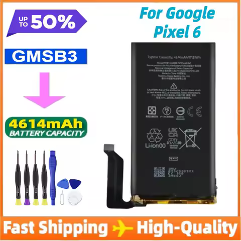 Replacement Battery GMSB3 GB7N6 G9S9B G9S9B16 GR1YH for Google Pixel 6 4614mAh