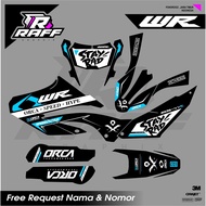 Yamaha WR 155 decal sticker, supermoto WR 155 decal motif ORCA