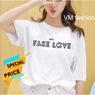 BTS FAKE LOVE T-SHIRT FOR WOMEN AND MEN SHORT SLEEVE S-XXL OVERSIZE/ T-SHIRT PROMO/ T-SHIRT DISTRO