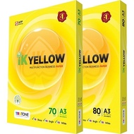 A3 IK YELLOW COPIER PAPER 70 GSM & 80 GSM - 500 SHEETS/REAM