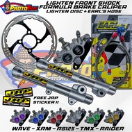 Front Shock Jrp Sticker + Formula 8.1 + Super Light Disc Gold + Earls Hose Wave , Rs, Xrm , Smash