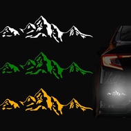 Hollow mountain peak pattern car motorcycle reflective sticker