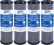 GOLDEN ICEPURE 1 Micron 2.5" x 10" Whole House CTO Carbon Sediment Water Filter Compatible with Dupo