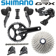 SHIMANO GRX RX810 Groupset 1X11 Speed Road Bike Disc Gravel Groupset 170mm 42T Crankset Shifter RX812 Rear Derailleur M8000 Cassette 11-42T Kit RX812 Hydraulic Disc Brake Suit