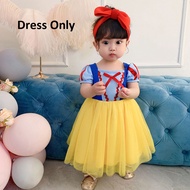 ZZOOI Kids Baby Snow White Dress Children Cosplay Dress Elsa Mermaid Lolita Small Dress Newborn Prin