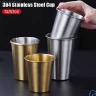 LINDW99M0 1Pcs Whisky Beer Cups, Gold Silver Coffee Tea Wine Stainless Steel Cup,  304 Stainless Ste