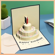 1pc Slogan Graphic Cake Design 3D Greeting Card Creative Multi-purpose Up Card For Birthday Decoration Kids Boy Girl Gifts