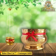 Stok Terbaru! Tempat Dupa Hiolo Bokor Kuningan Zhao Cai Gantungan Rantai 7 Inch
