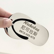 【FulgorJewel】客製化高爾夫球袋姓名牌 夾腳拖造型 免費刻字