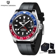 PAGANI DESIGN 40MM Ceramic GMT Automatic Watch Mens Mechanical Watch Sapphire Glass 100m Waterproof 