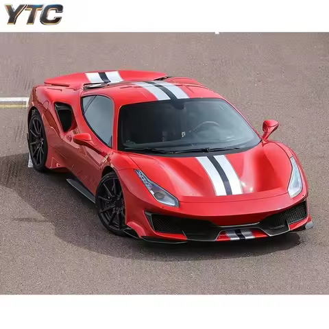 488 Gtb Carbon Fiber FRP Front Engine Hood Bonnet for Ferrari 488 Car Body Kit