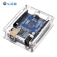 Arduino ATmega328P CH340G UNO R3บอร์ด + สาย USB + ชุดกล่องอะคริลิค