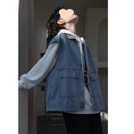denim suit woman denim vest woman denim vest Women's Spring/Summer Casual Blue Denim Vest - Sleevele
